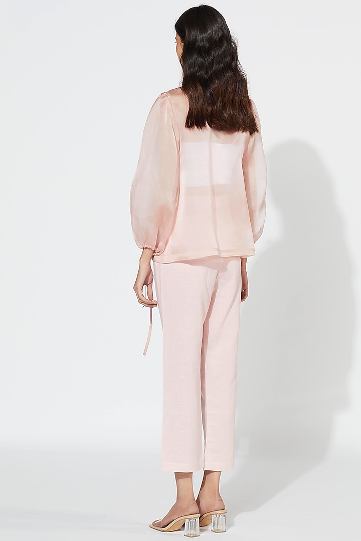 Blush Pink Straight Cut Pants by Meadow at Pernia's Pop Up Shop