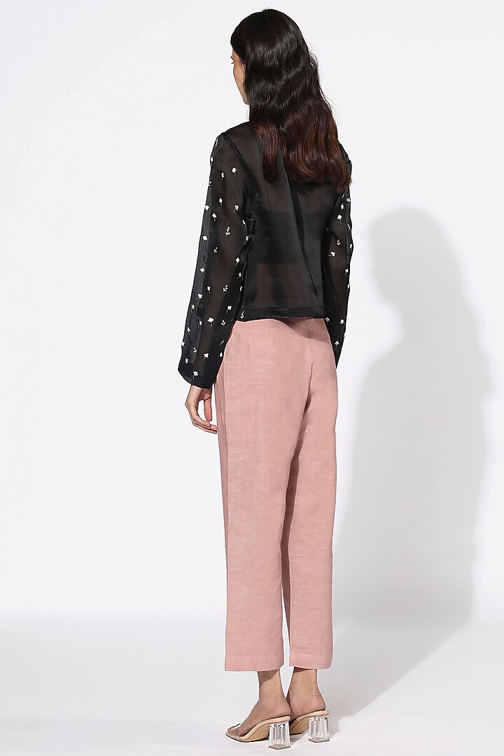 Black Floral Embroidered Jacket by Meadow at Pernia's Pop Up Shop