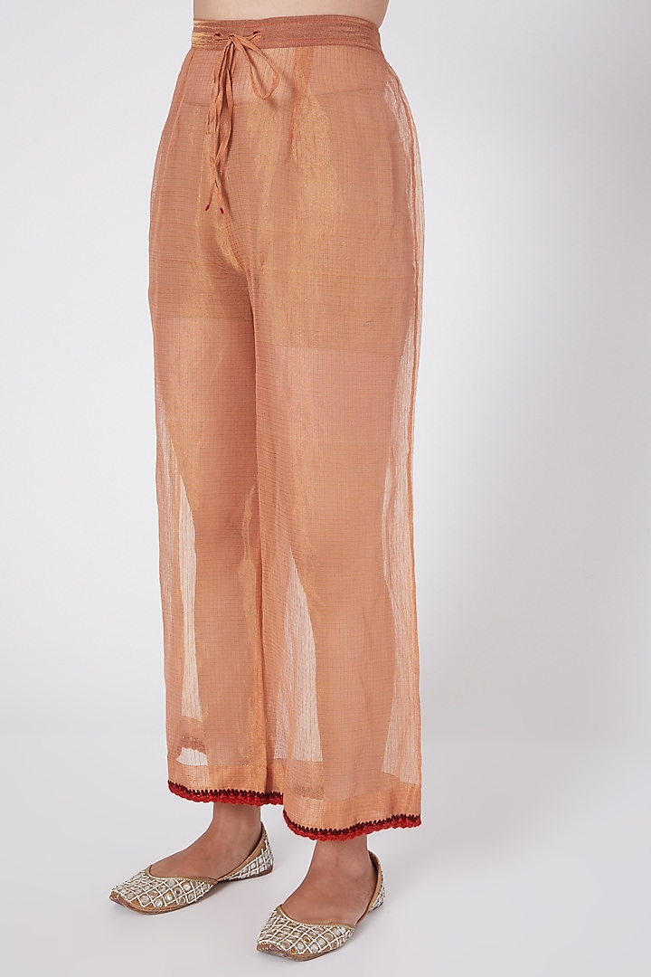 Orange Translucent Pants by Medha at Pernia's Pop Up Shop