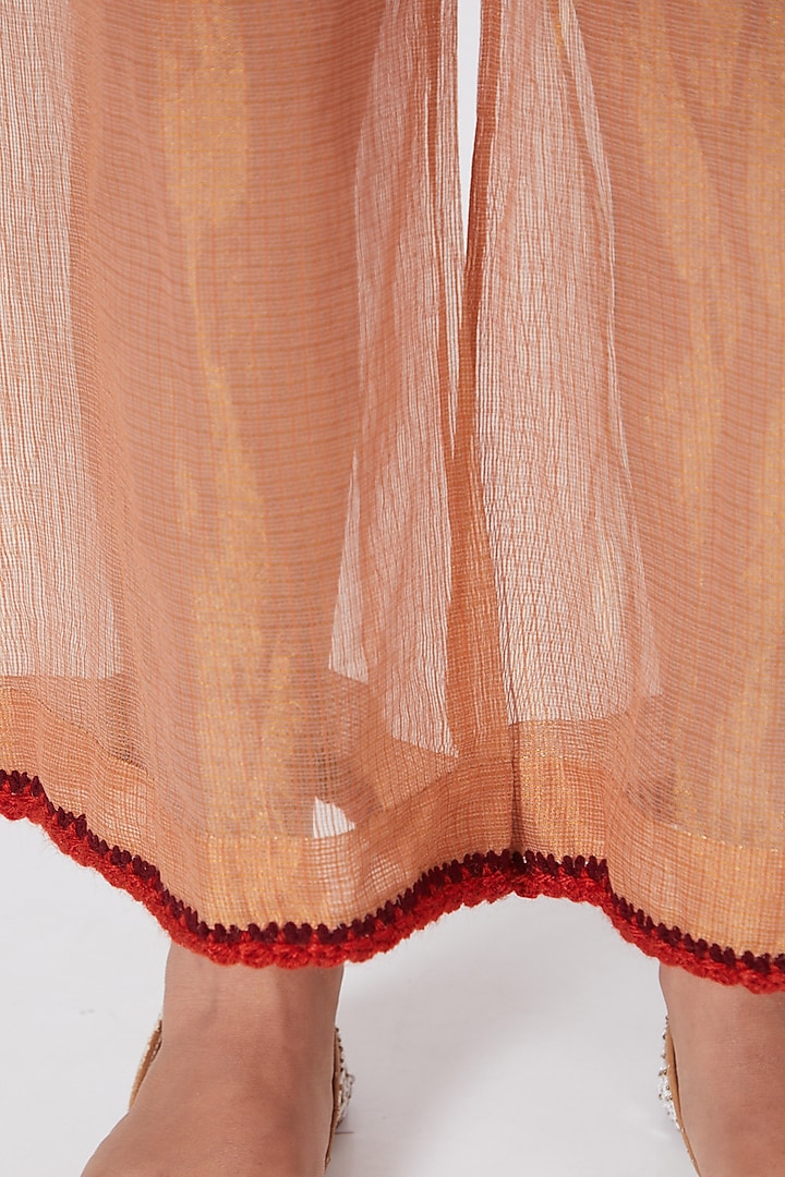 Orange Translucent Pants by Medha at Pernia's Pop Up Shop