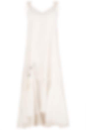 Ivory Asymmetrical Tie Up Dress by Meadow