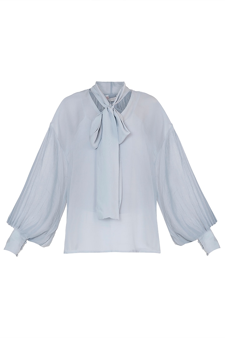 Dainty blue tie-up top by Meadow