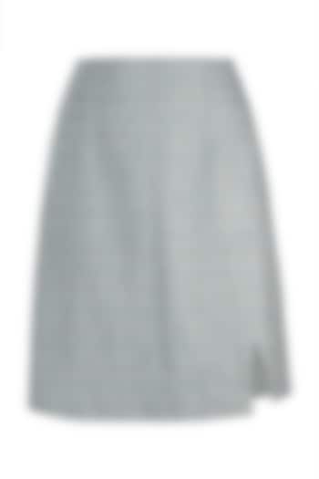 Powder blue front slit skirt by Meadow at Pernia's Pop Up Shop