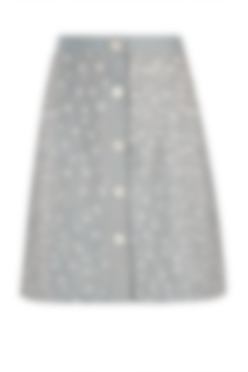 Dusty blue mini skirt by Meadow