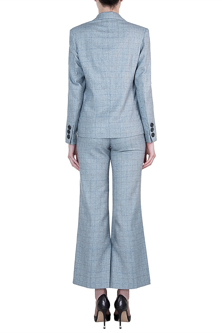Powder blue tailored jacket by Meadow at Pernia's Pop Up Shop