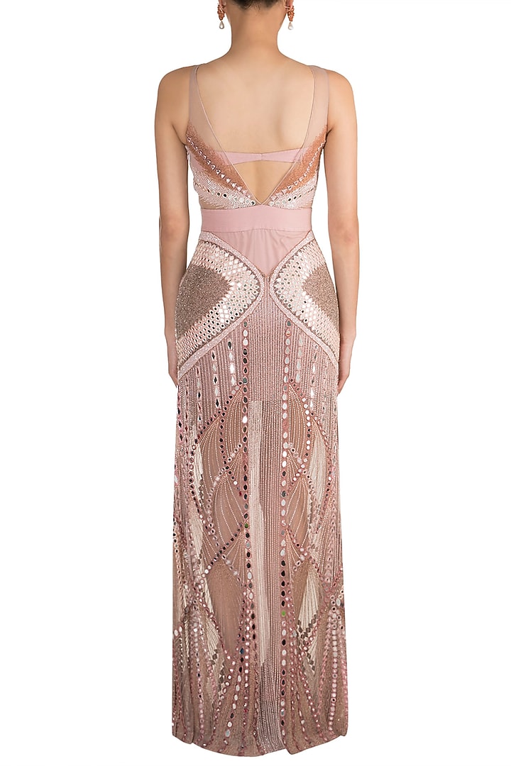 Blush Pink Embellished Bridal Gown by Gavin Miguel at Pernia's Pop Up Shop