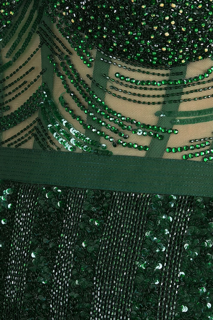 Emerald Green Embellished Bridal Gown by Gavin Miguel at Pernia's Pop Up Shop