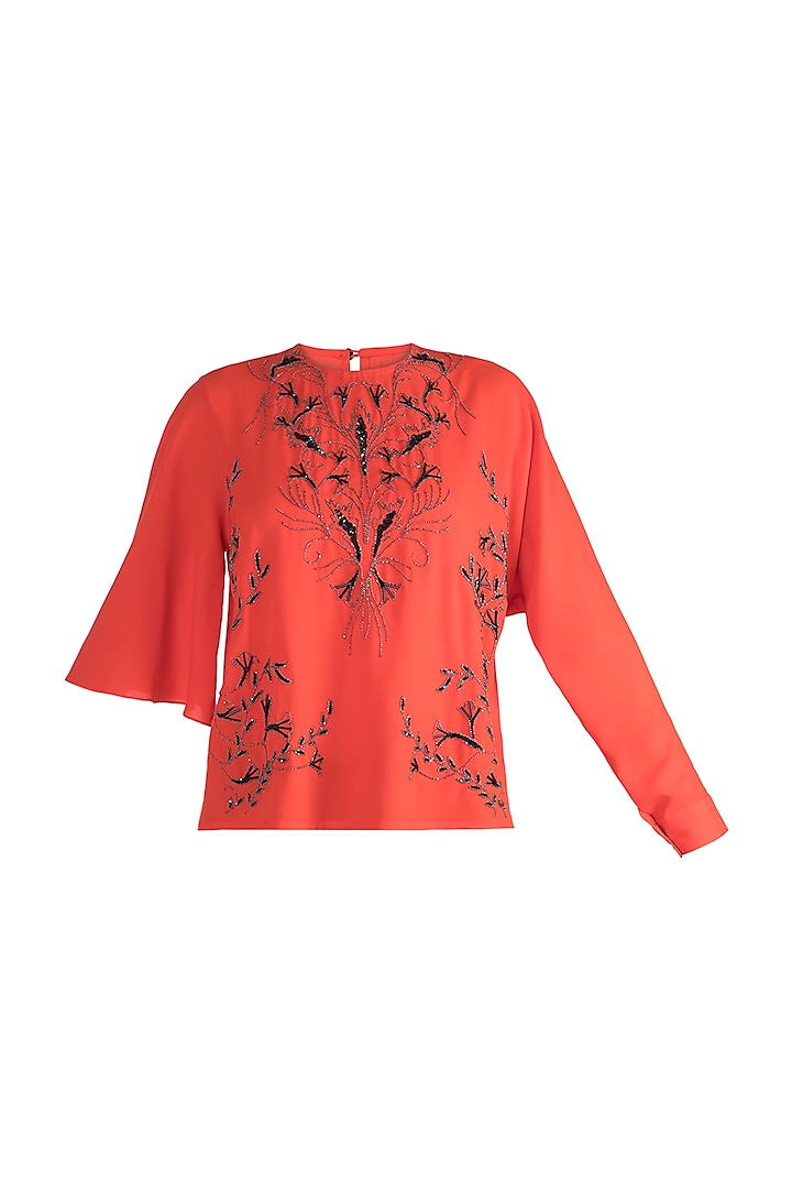 Coral Embroidered Top by Gavin Miguel