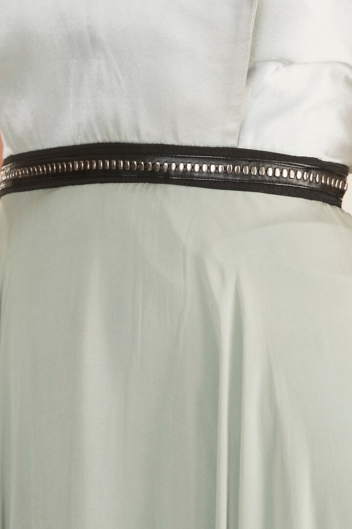 Grey Constructed Gown by Gavin Miguel at Pernia's Pop Up Shop