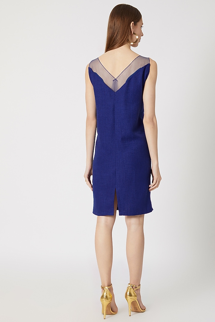 Cobalt Blue Embroidered Vacation Dress by Gavin Miguel at Pernia's Pop Up Shop