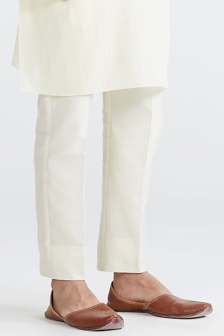 Ecru Embroidered Nehru Jacket With Kurta Set by MEGHA BANSAL MEN at Pernia's Pop Up Shop