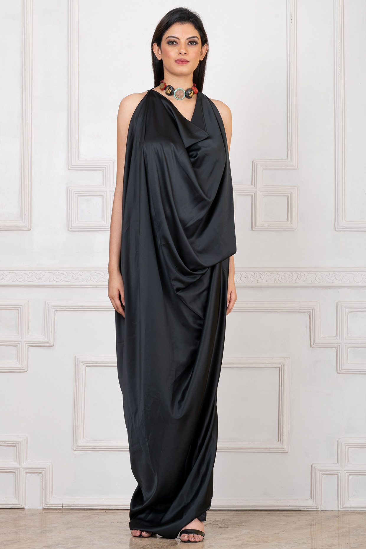 Draped Halter Dress