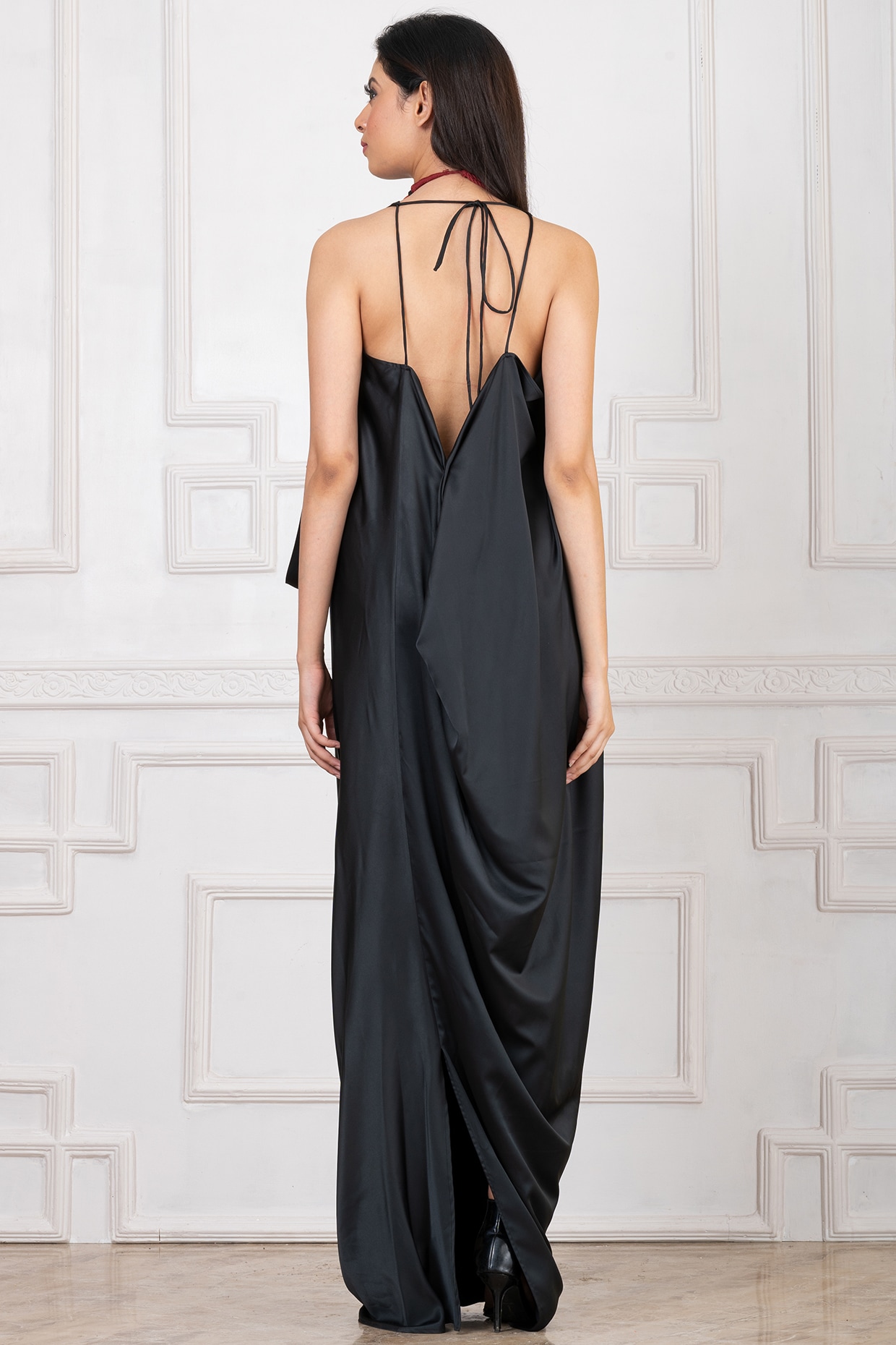 Draped Halter Dress