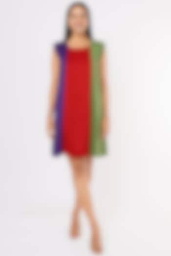 Multi-Coloured Scuba Mini Dress by Megha Garg