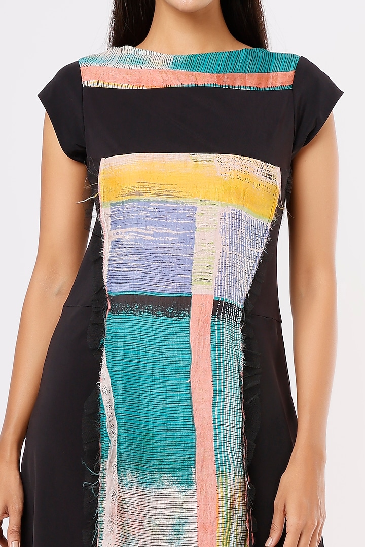 Black Printed Summer Dress by Megha Garg at Pernia's Pop Up Shop