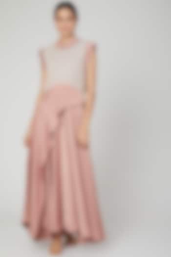 Blush Pink Embroidered Dress by Megha Garg