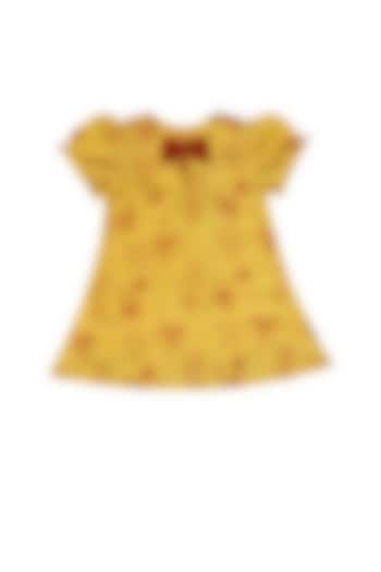 Sun Yellow Printed Frock For Girls by Mhysa Clothing ( TM ) at Pernia's Pop Up Shop