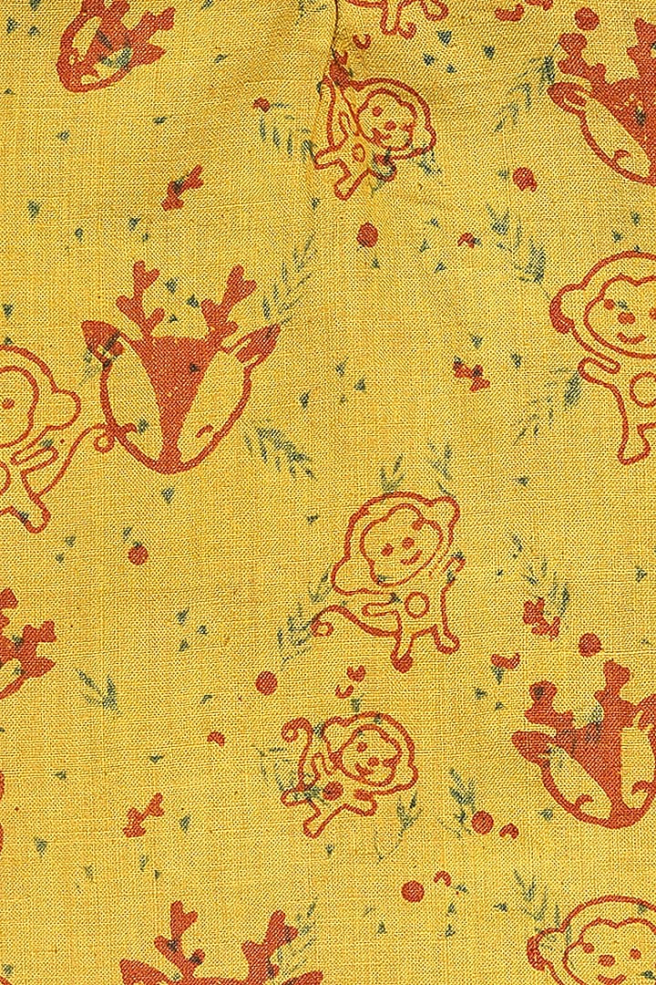Sun Yellow Printed Frock For Girls by Mhysa Clothing ( TM ) at Pernia's Pop Up Shop