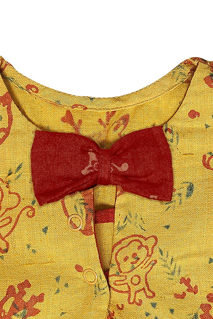 Sun Yellow Printed Frock For Girls by Mhysa Clothing ( TM ) at Pernia's Pop Up Shop