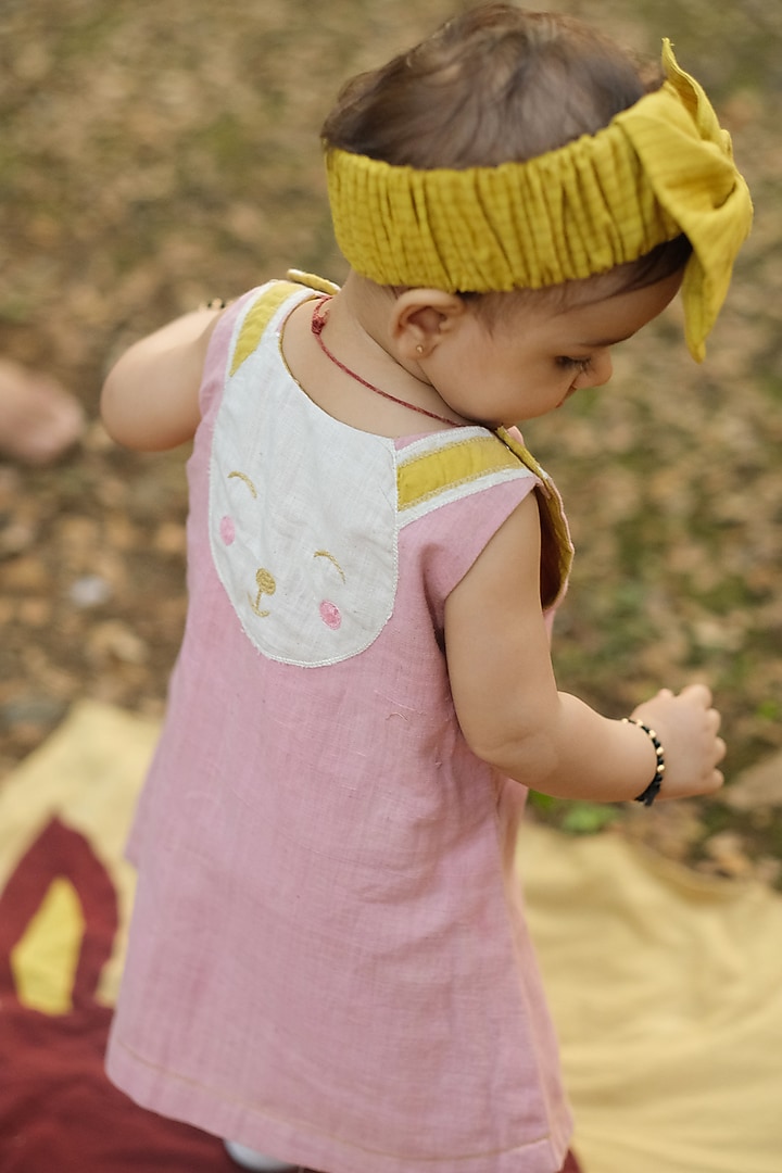 Blossom Pink Embroidered Frock For Girls by Mhysa Clothing ( TM ) at Pernia's Pop Up Shop