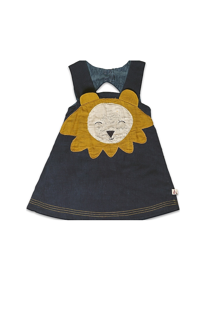 Estate Blue Embroidered Frock For Girls by Mhysa Clothing ( TM ) at Pernia's Pop Up Shop