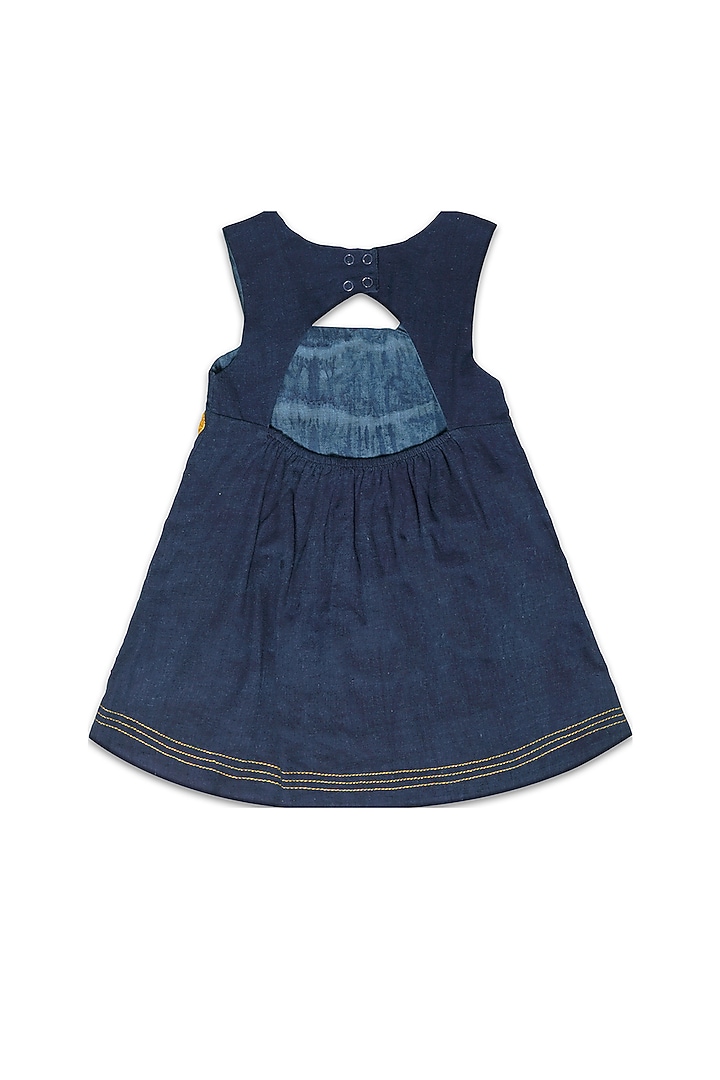 Estate Blue Embroidered Frock For Girls by Mhysa Clothing ( TM ) at Pernia's Pop Up Shop