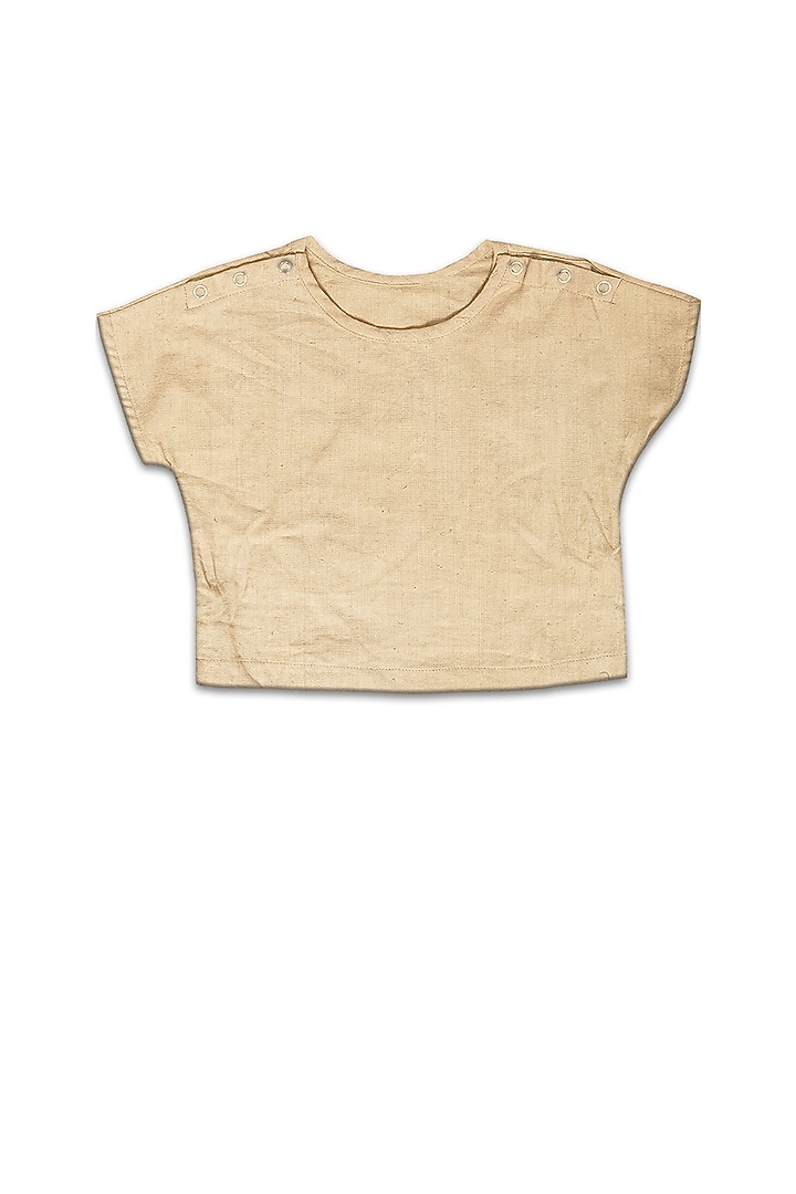 Russet Brown Printed Romper Set For Girls by Mhysa Clothing ( TM ) at Pernia's Pop Up Shop
