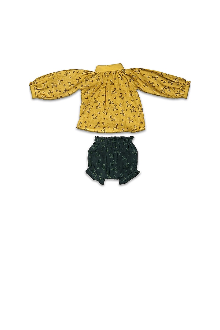 Old Gold Handloom Khadi Co-Ord Set by Mhysa Clothing ( TM ) at Pernia's Pop Up Shop