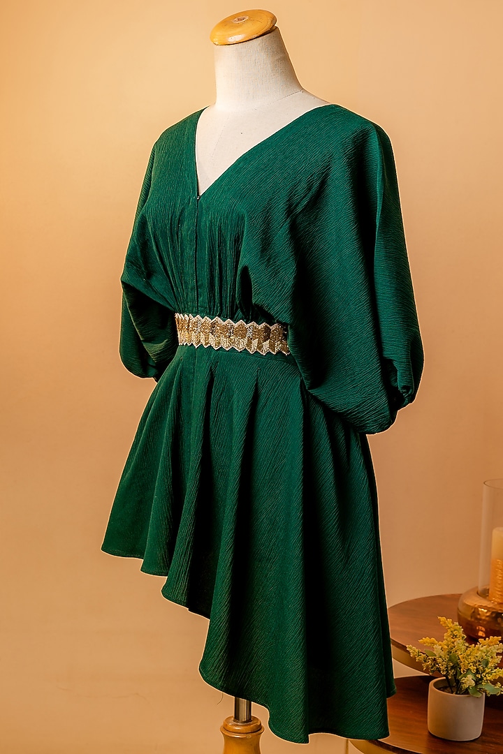 Gold Shimmer Handcrafted Tie-Up Belt by MEHRAKI at Pernia's Pop Up Shop