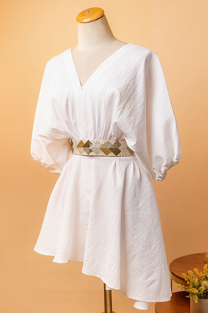 Gold Shimmer Tie-Up Belt by MEHRAKI at Pernia's Pop Up Shop