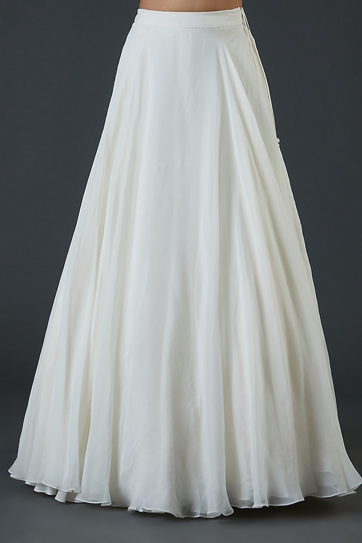 White Organza Jacket Set by Mishru at Pernia's Pop Up Shop