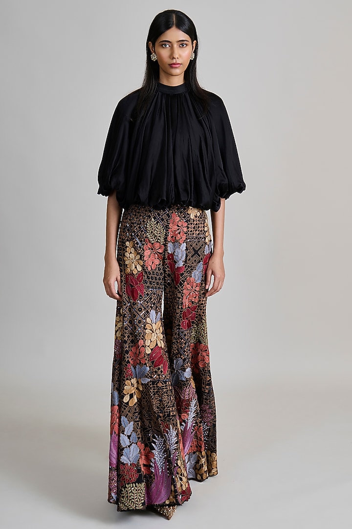 Black Organza Co-Ord Set by Mishru at Pernia's Pop Up Shop