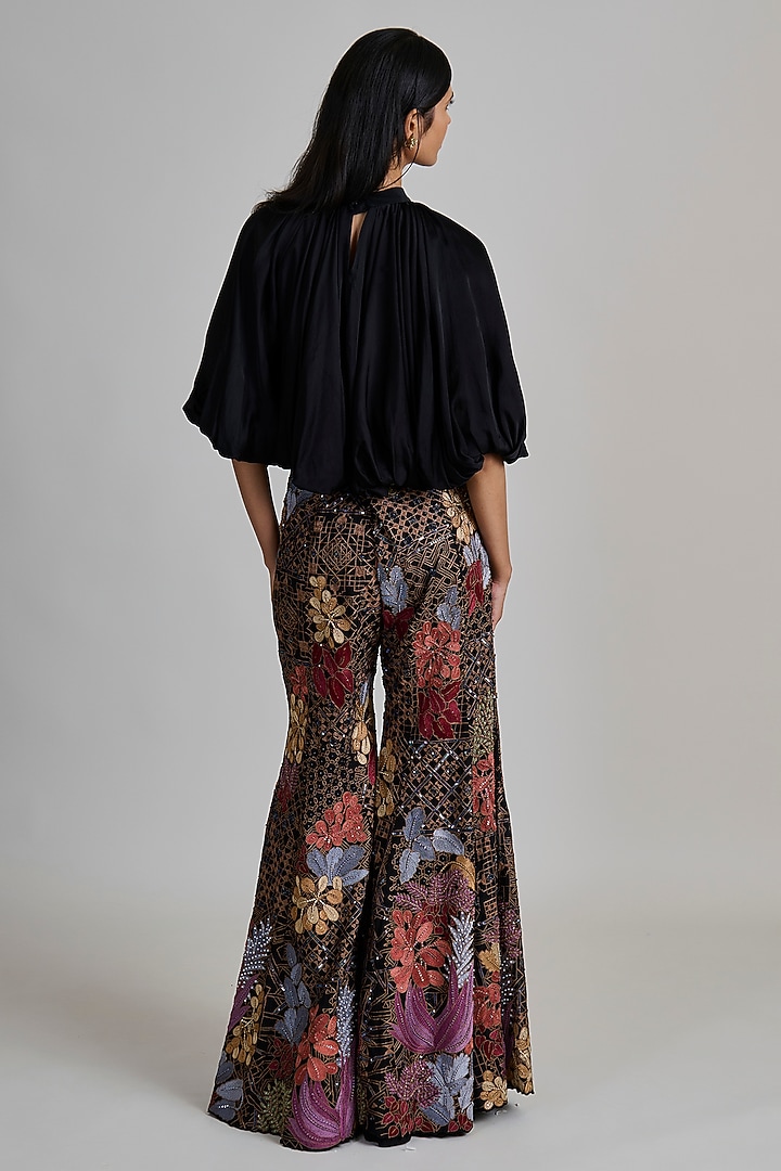 Black Organza Co-Ord Set by Mishru at Pernia's Pop Up Shop