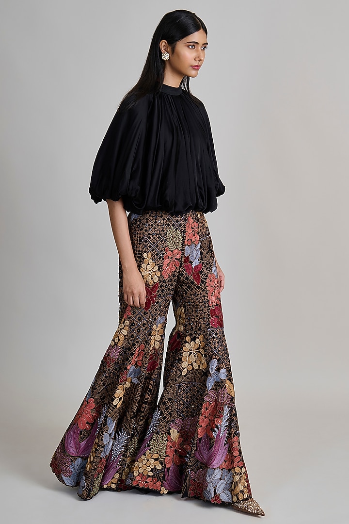 Black Organza Co-Ord Set by Mishru at Pernia's Pop Up Shop