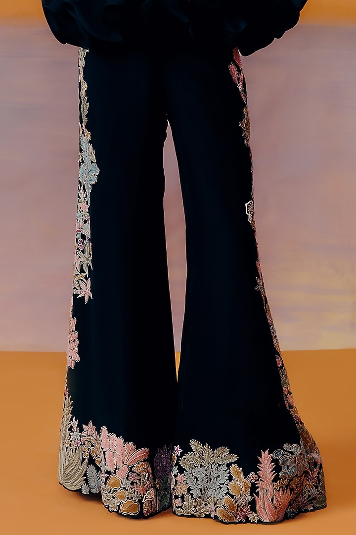 Black Silk Co-Ord Set by Mishru at Pernia's Pop Up Shop