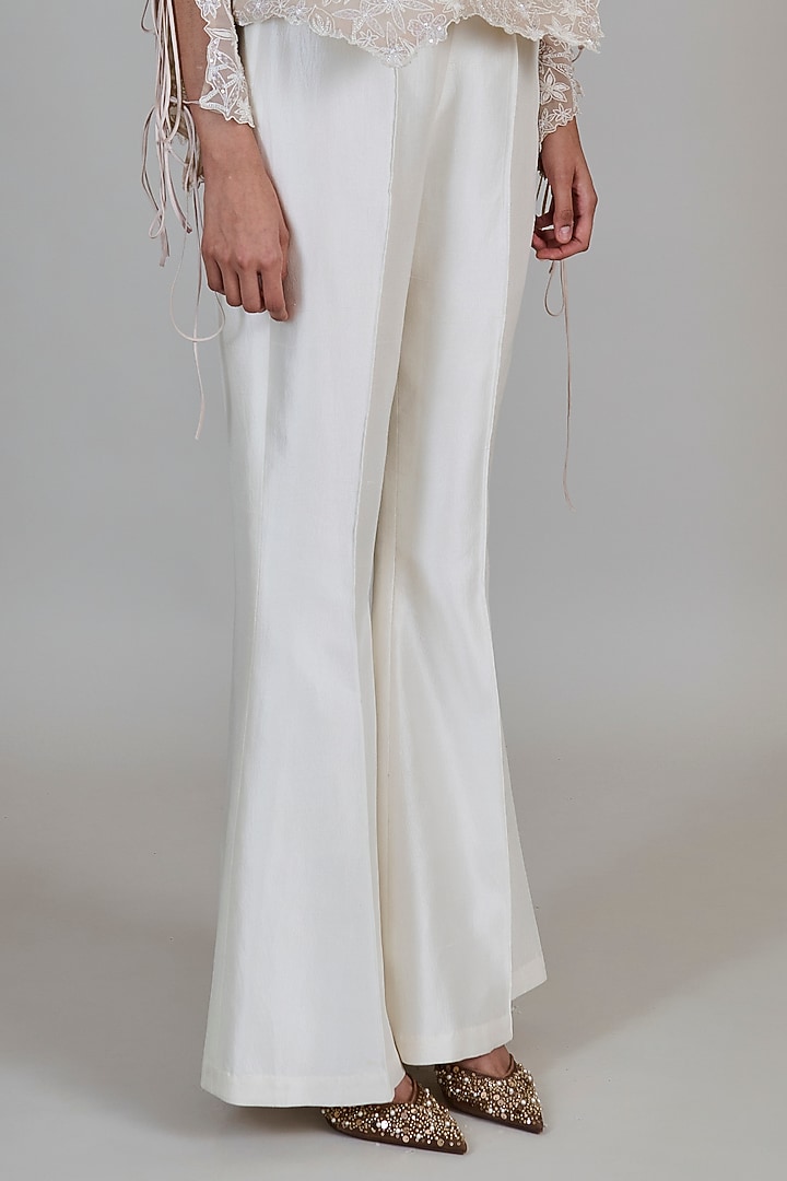 Champagne & Ivory Chiffon Tunic Set by Mishru at Pernia's Pop Up Shop