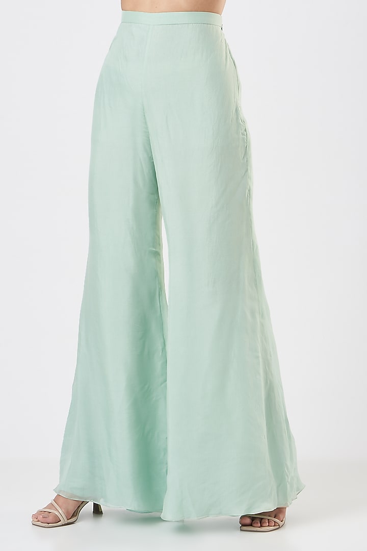 Mint Green Embroidered Kurta Set by Mishru at Pernia's Pop Up Shop