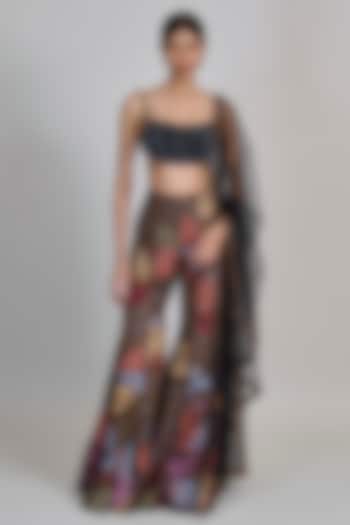 Multi-Colored Organza Bridal Sharara Set by Mishru at Pernia's Pop Up Shop