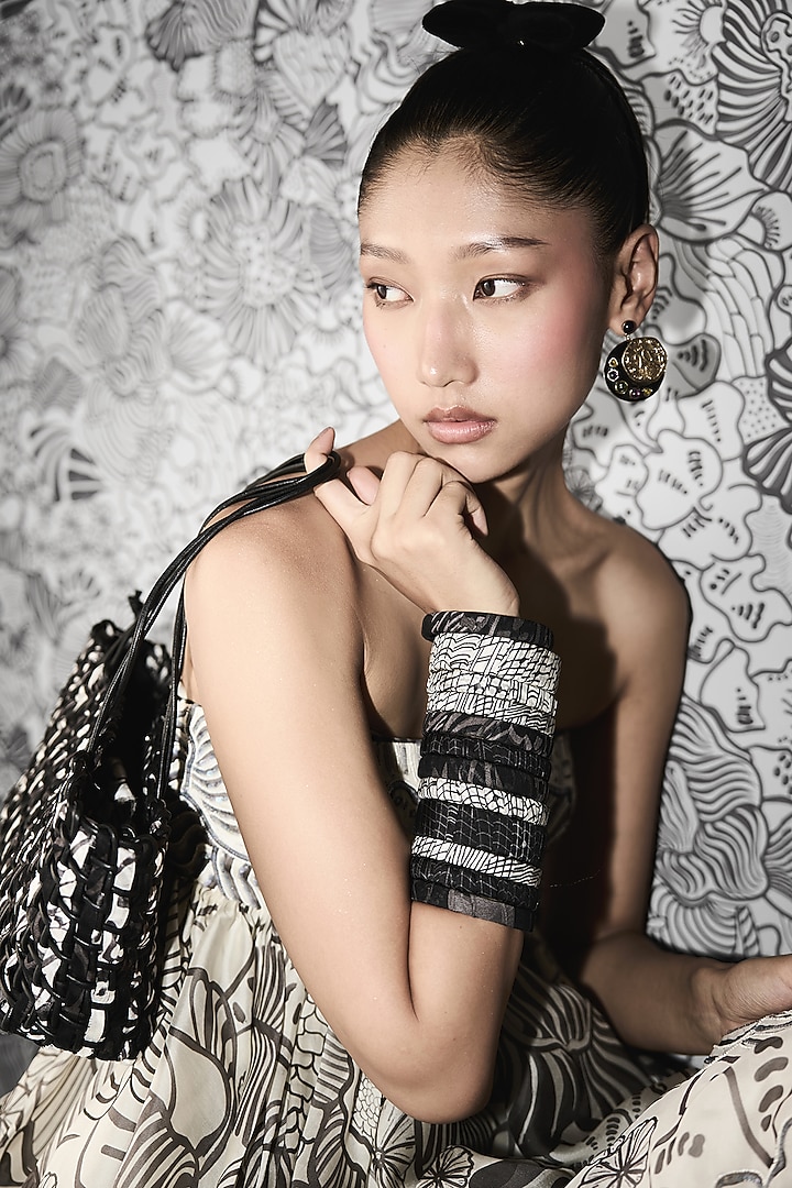 White Organza Printed & Embellished Bridal Lehenga Set by Mishru at Pernia's Pop Up Shop