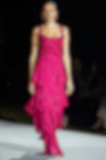 Fuchsia Chiffon Bridal Gown by Mishru at Pernia's Pop Up Shop