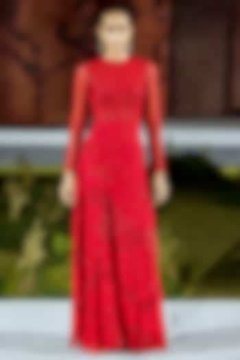 Red Tulle Bridal Gown by Mishru at Pernia's Pop Up Shop