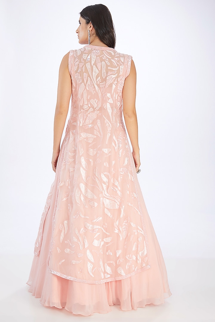 Pink Organza Skirt Set by Mishru at Pernia's Pop Up Shop