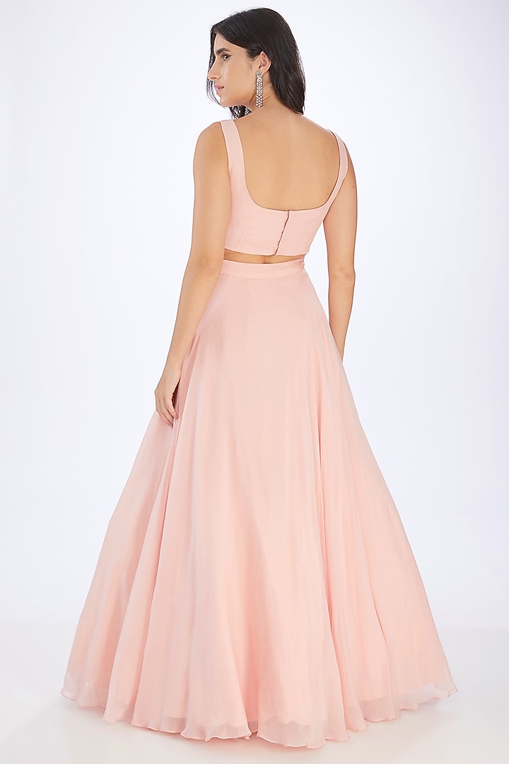 Pink Organza Skirt Set by Mishru at Pernia's Pop Up Shop
