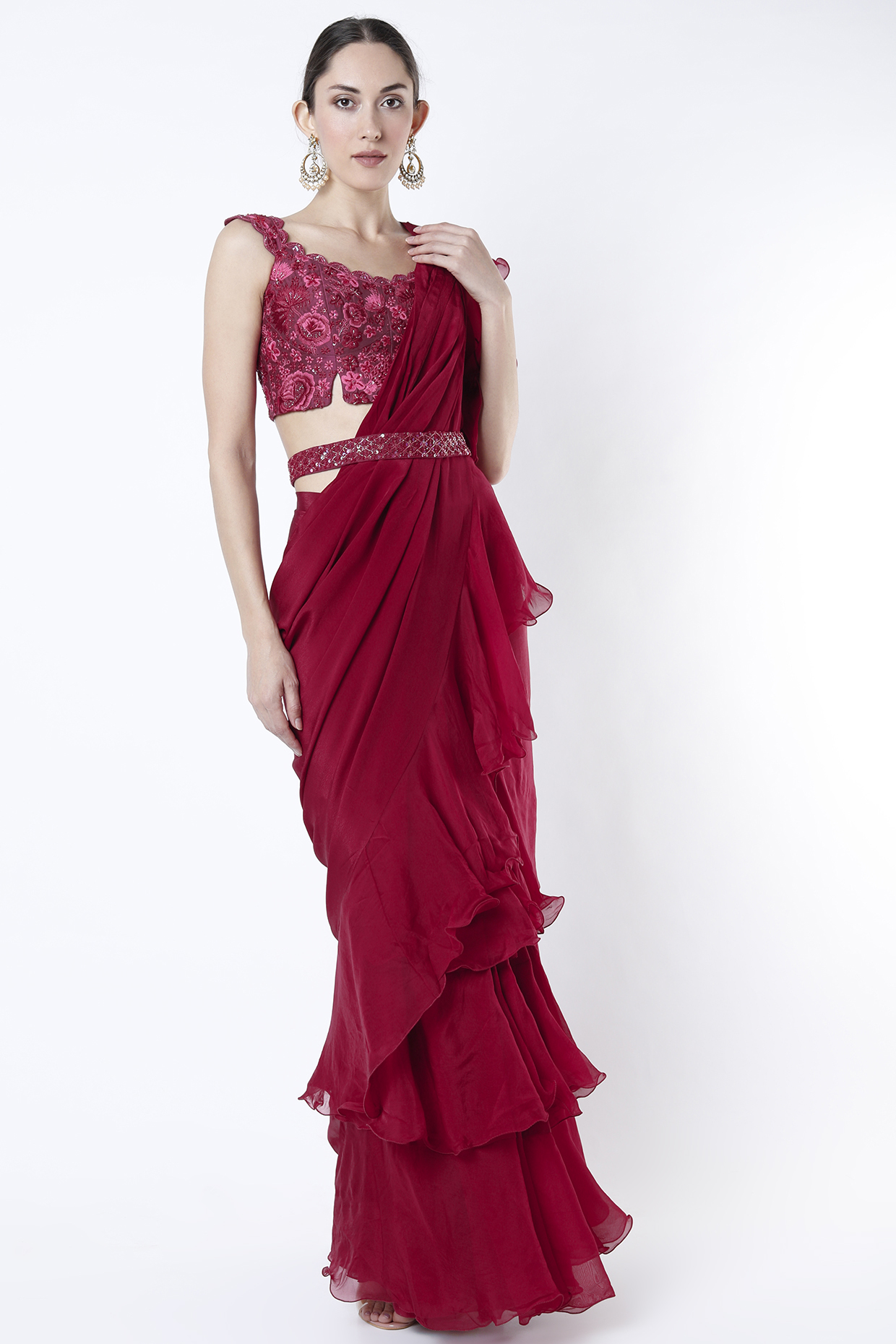 saree cocktail dress