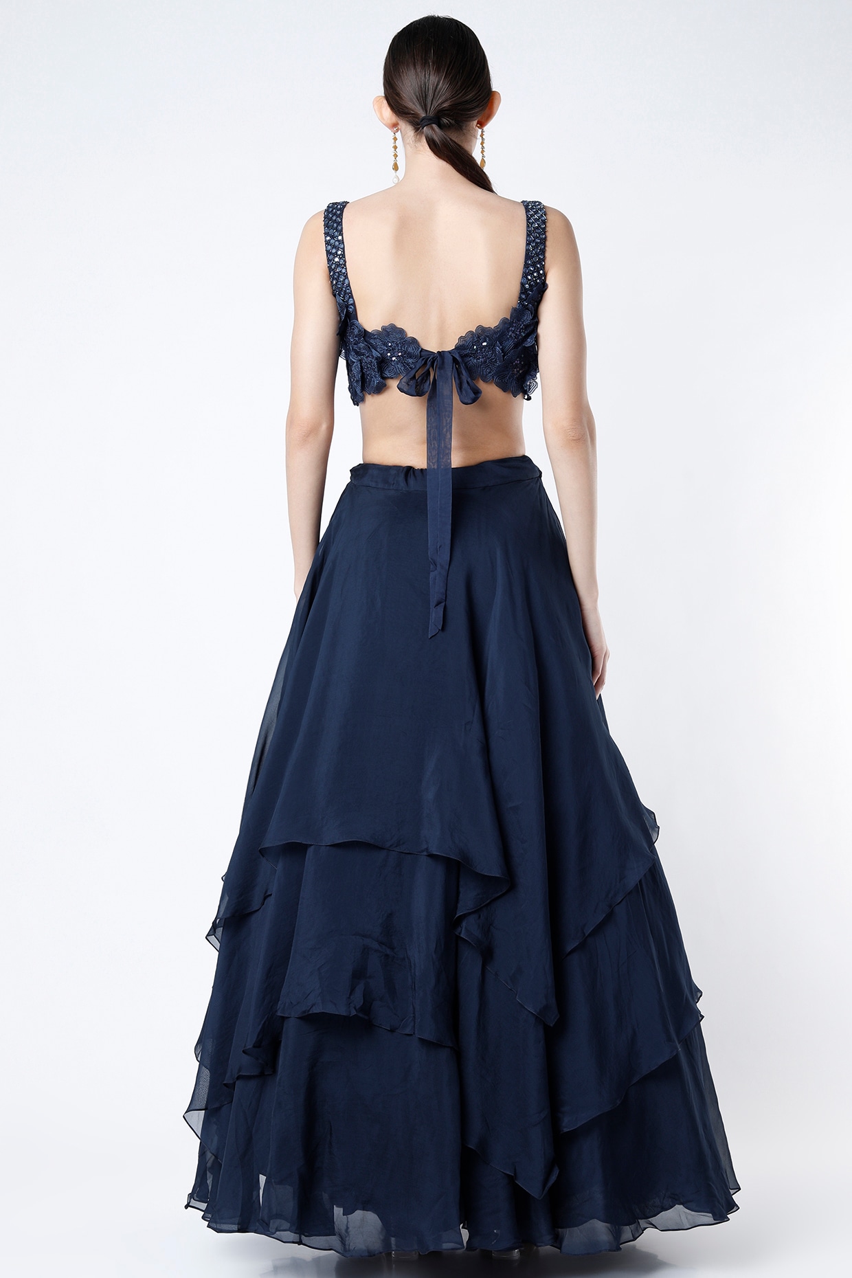 Navy hotsell organza skirt