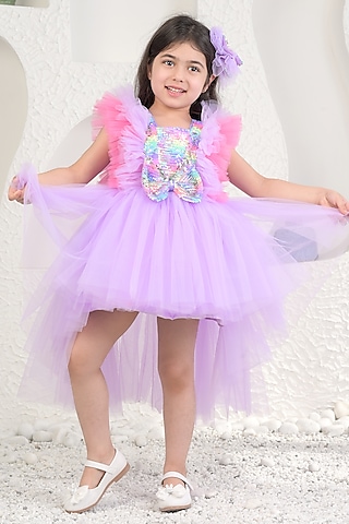 Buy Purple High-Low Dress for 9-10 Year Girls Online from Indian Luxury  Designers 2026