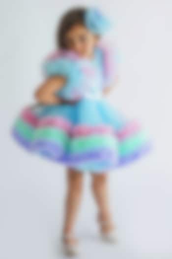 Multi-colored Sequins Dress For Girls by MIAKKI KIDS