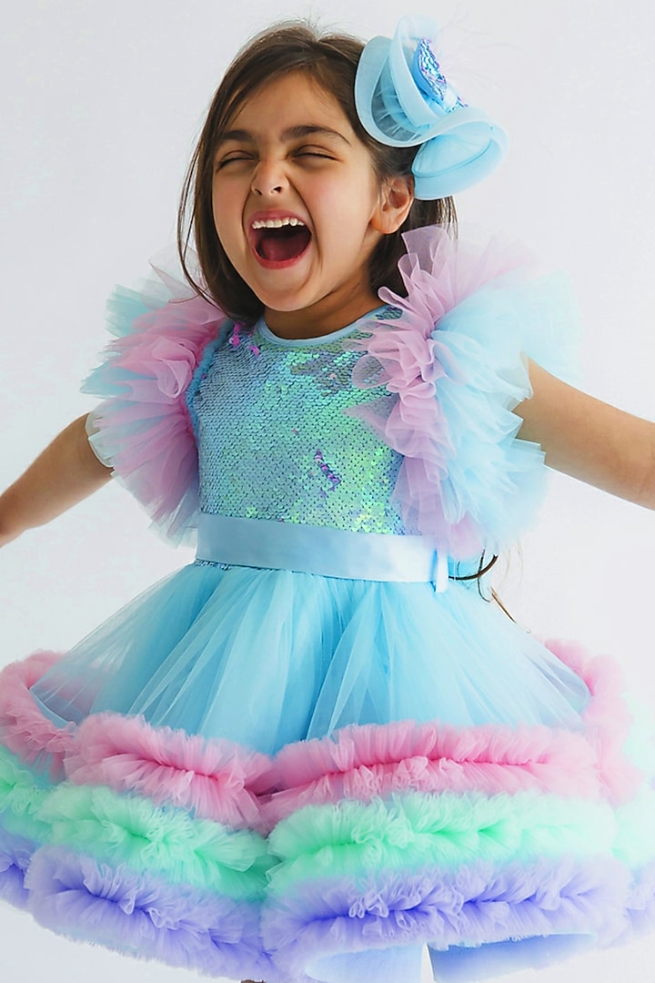Multi-colored Sequins Dress by MIAKKI KIDS at Pernia's Pop Up Shop