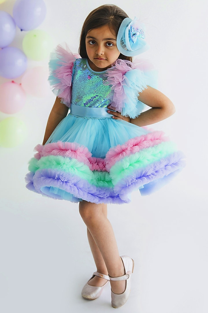 Multi-colored Sequins Dress by MIAKKI KIDS at Pernia's Pop Up Shop