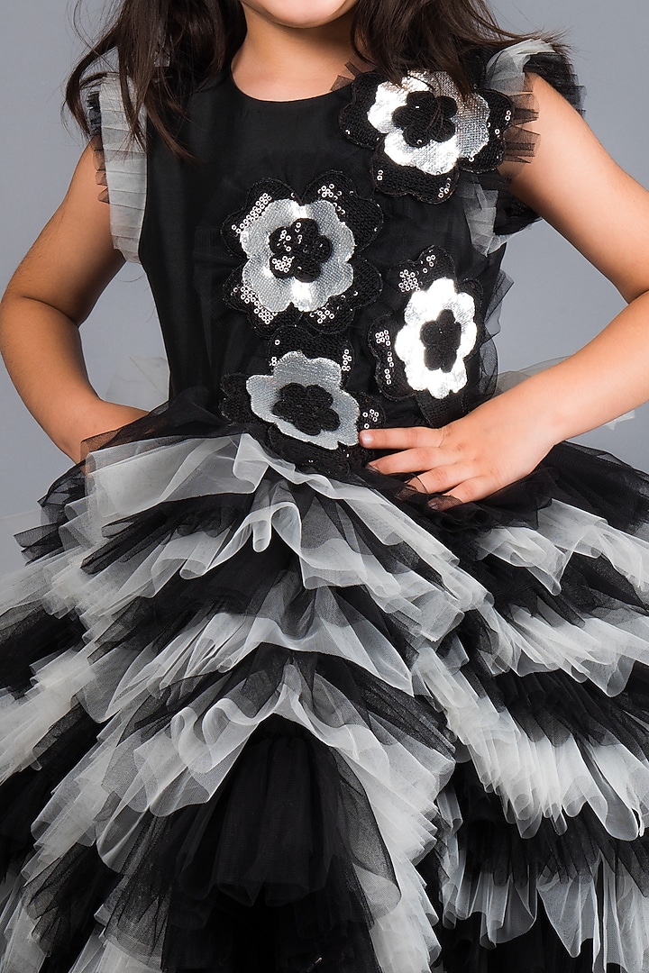 Black Silk Gown by MIAKKI KIDS at Pernia's Pop Up Shop
